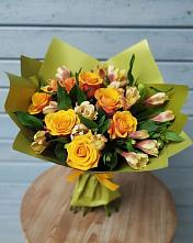 Букет цветов из:  Альстромерии и Розы в Григорьевское
