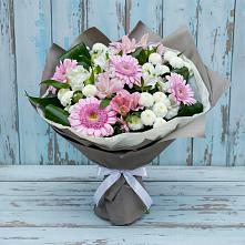 Букет цветов из:  Герберы, Альстромерии и Хризантемы в Григорьевское