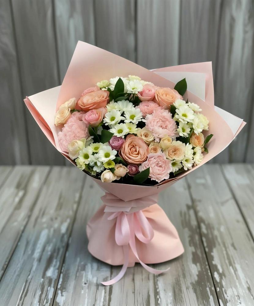 Букет цветов из: Гвоздики, Розы и Хризантемы в Григорьевское