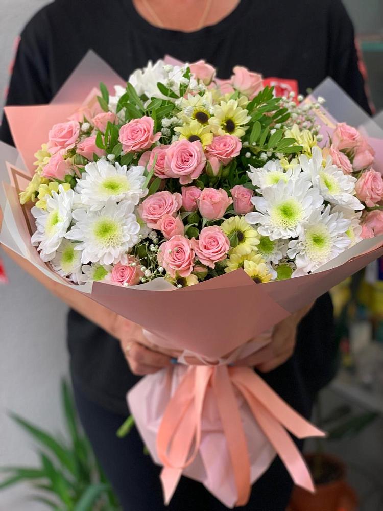 Букет цветов из: Розы и Хризантемы в Григорьевское