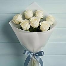Букет 7 Белых роз Эдлесс Лав в Григорьевское