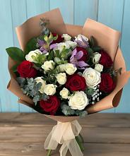 Букет цветов из:  Розы и Альстромерии #REPLACE_PRED# Григорьевское