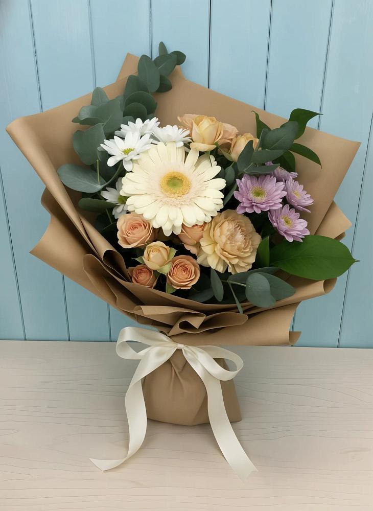 Букет цветов из: Герберы и Хризантемы в Григорьевское