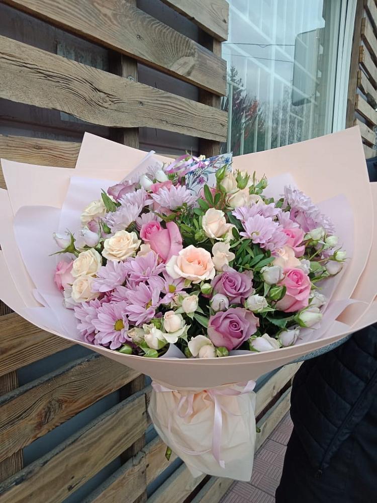 Букет цветов из: Розы и Хризантемы в Григорьевское