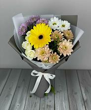 Букет цветов из:  Розы, Герберы и Хризантемы в Григорьевское