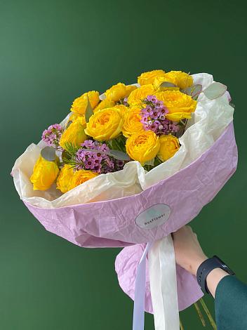 Букет Кустовые желтые розы в Григорьевское