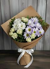 Букет цветов из:  Хризантемы и Розы в Григорьевское
