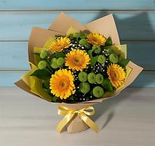 Букет цветов из:  Герберы и Хризантемы в Григорьевское