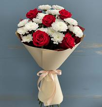 Букет цветов из:  Розы и Хризантемы в Григорьевское