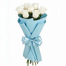 Букет 7 белых роз Проуд в Григорьевское