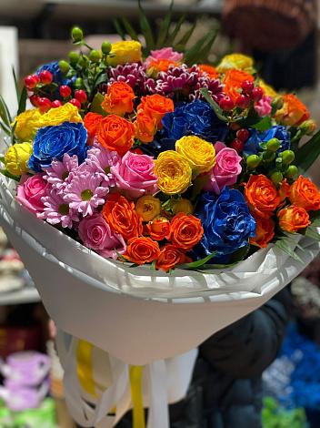 Букет цветов из: Розы и Хризантемы в Григорьевское