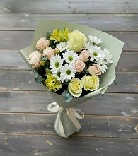Букет цветов из:  Альстромерии, Розы и Хризантемы #REPLACE_PRED# Григорьевское