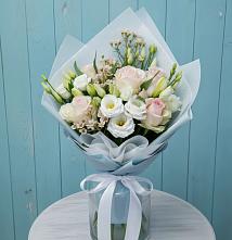Букет цветов из:  Розы и Лизиантусы в Григорьевское