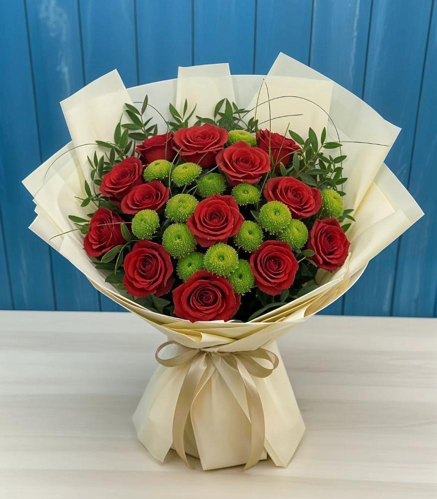 Букет цветов из: Розы и Хризантемы в Григорьевское